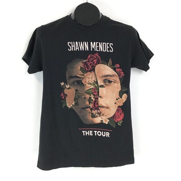 Shawn Mendes The Tour T-shirt Adult Small Black Short Sleeve Crew Neck Cotton - Picture 1 of 9